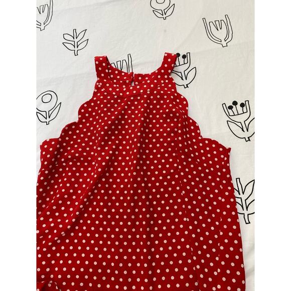 Monteau Los Angeles Red and White Polka Dot Top - Picture 2 of 5
